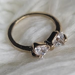 NEW Gold Bow Ring Size 6 3/4